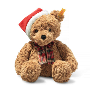 Jimmy Christmas Teddy Bear with Santa Hat and Bow (30 cm)