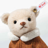 Mama Teddy bear with child on Holly Express (16 cm)