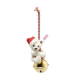 Teddy bear ornament on bell (10 cm)