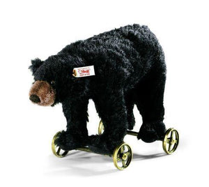 Black Bear on Wheels - Steiff Hong Kong