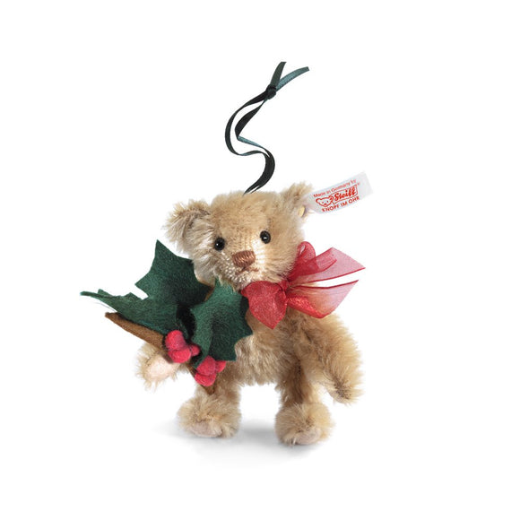 Teddy Bear Holly Ornament (10 cm)
