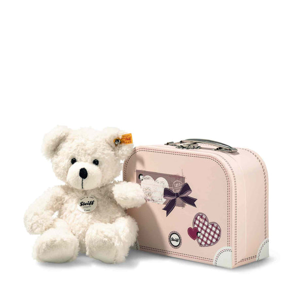 Lotte Teddy Bear in Pink Suitcase (28 cm)